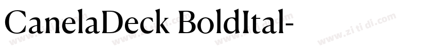 CanelaDeck BoldItal字体转换